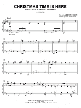 page one of Christmas Time Is Here (Piano Duet)