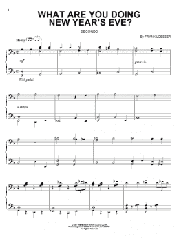 page one of What Are You Doing New Year's Eve? (Piano Duet)