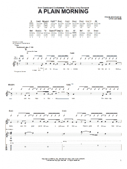 page one of A Plain Morning (Guitar Tab)