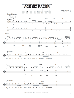 page one of Age Six Racer (Guitar Tab)