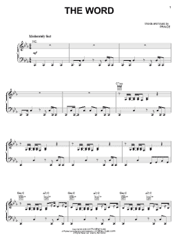 page one of The Word (Piano, Vocal & Guitar Chords (Right-Hand Melody))