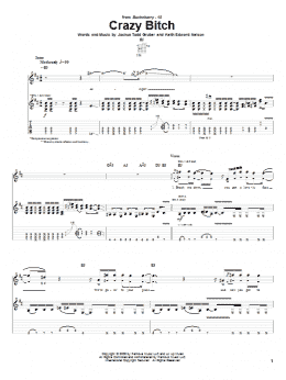 page one of Crazy Bitch (Guitar Tab)