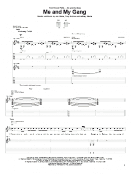 page one of Me And My Gang (Guitar Tab)