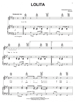 page one of Lolita (Piano, Vocal & Guitar Chords (Right-Hand Melody))