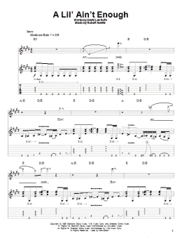 page one of A Lil' Ain't Enough (Guitar Tab (Single Guitar))