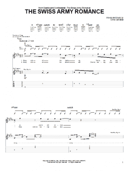 page one of The Swiss Army Romance (Guitar Tab)