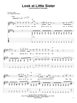 page one of Look At Little Sister (Guitar Tab (Single Guitar))