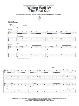 page one of Willing Well IV: The Final Cut (Guitar Tab)