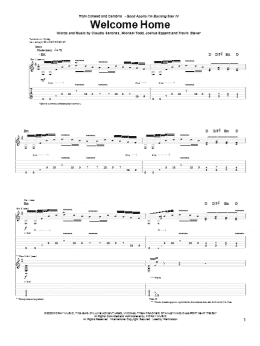 page one of Welcome Home (Guitar Tab)