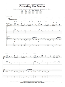 page one of Crossing The Frame (Guitar Tab)