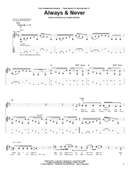 page one of Always & Never (Guitar Tab)