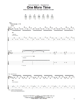 page one of One More Time (Guitar Tab)