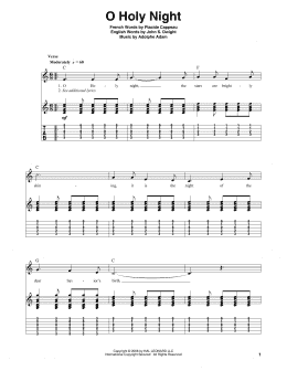 page one of O Holy Night (Guitar Tab (Single Guitar))