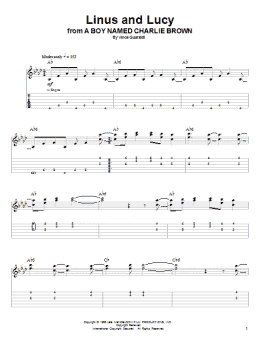 page one of Linus And Lucy (Guitar Tab (Single Guitar))