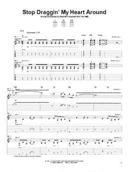 page one of Stop Draggin' My Heart Around (Guitar Tab)