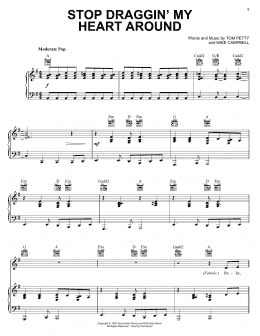 page one of Stop Draggin' My Heart Around (Piano, Vocal & Guitar Chords (Right-Hand Melody))