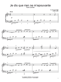 page one of Je Dis Que Rien Ne M'epouvante (Easy Piano)