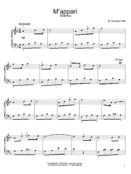 page one of M'appari tutt'amor (Easy Piano)