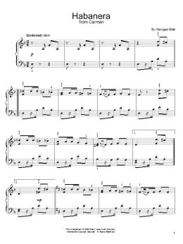 page one of Habanera (Easy Piano)