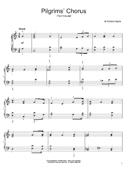 page one of Pilgrims' Chorus (Easy Piano)
