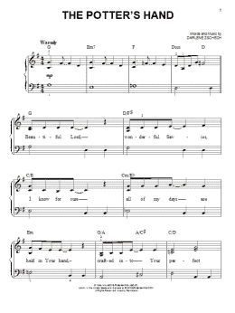 page one of The Potter's Hand (Easy Piano)