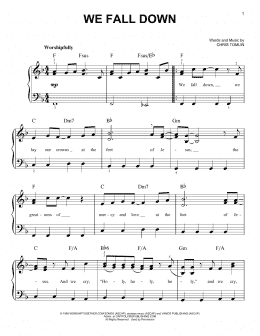 page one of We Fall Down (Easy Piano)