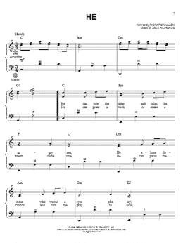 page one of He (Accordion)