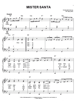 page one of Mister Santa (Accordion)