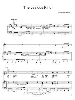 page one of The Jealous Kind (Piano, Vocal & Guitar Chords (Right-Hand Melody))