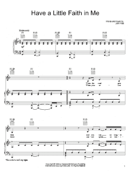 page one of Have A Little Faith In Me (Piano, Vocal & Guitar Chords (Right-Hand Melody))