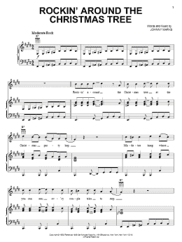 page one of Rockin' Around The Christmas Tree (Piano, Vocal & Guitar Chords (Right-Hand Melody))