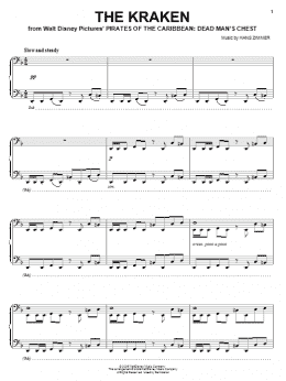 page one of The Kraken (Piano Solo)