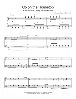page one of Up On The Housetop (in the style of Ludwig van Beethoven) (arr. David Pearl) (Piano Solo)
