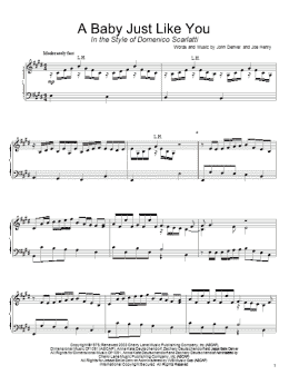 page one of A Baby Just Like You (in the style of Scarlatti) (arr. David Pearl) (Piano Solo)
