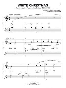 page one of White Christmas (arr. Phillip Keveren) (Big Note Piano)
