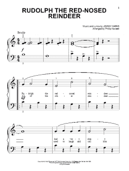 page one of Rudolph The Red-Nosed Reindeer (arr. Phillip Keveren) (Big Note Piano)