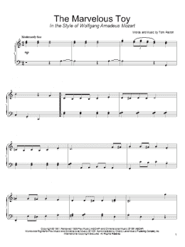 page one of The Marvelous Toy (in the style of Mozart) (arr. David Pearl) (Piano Solo)