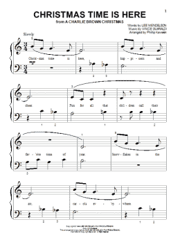 page one of Christmas Time Is Here (arr. Phillip Keveren) (Beginning Piano Solo)