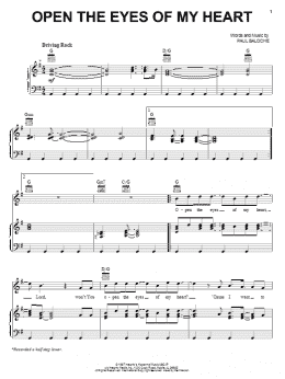 page one of Open The Eyes Of My Heart (Piano, Vocal & Guitar Chords (Right-Hand Melody))