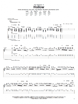 page one of Hollow (Guitar Tab)