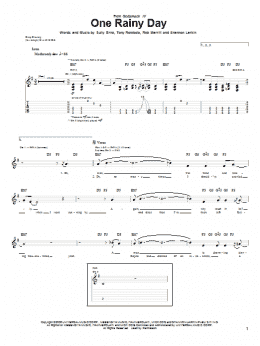 page one of One Rainy Day (Guitar Tab)