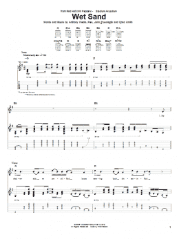 page one of Wet Sand (Guitar Tab)