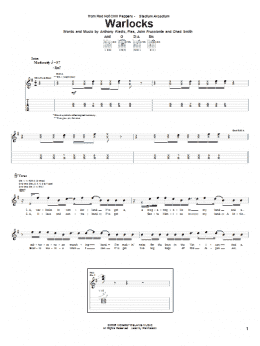 page one of Warlocks (Guitar Tab)