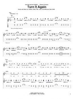 page one of Turn It Again (Guitar Tab)