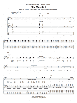 page one of So Much I (Guitar Tab)