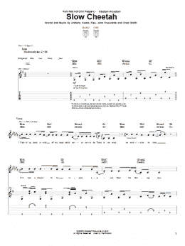 page one of Slow Cheetah (Guitar Tab)