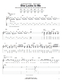 page one of She Looks To Me (Guitar Tab)