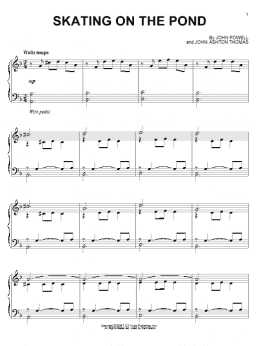 page one of Skating On The Pond (Piano Solo)