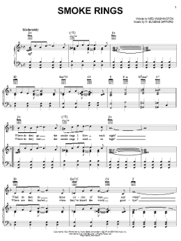 page one of Smoke Rings (Piano, Vocal & Guitar Chords (Right-Hand Melody))