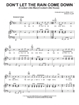 page one of Don't Let The Rain Come Down (Crooked Little Man) (Crooked Little House) (Piano, Vocal & Guitar Chords (Right-Hand Melody))